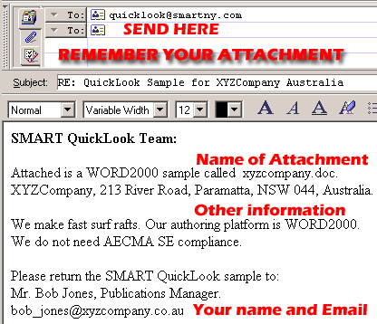 Where to Email your request and Attachment